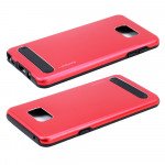 Wholesale Samsung Galaxy Note 5 Aluminum Armor Hybrid Case (Red)